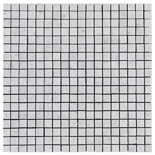 Carrara White 5/8" x 5/8" Mosaic