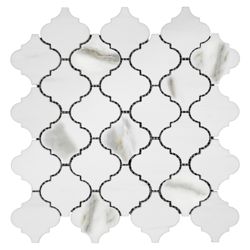 Calacatta Gold Arabesque Baroque Lantern Marble Mosaic