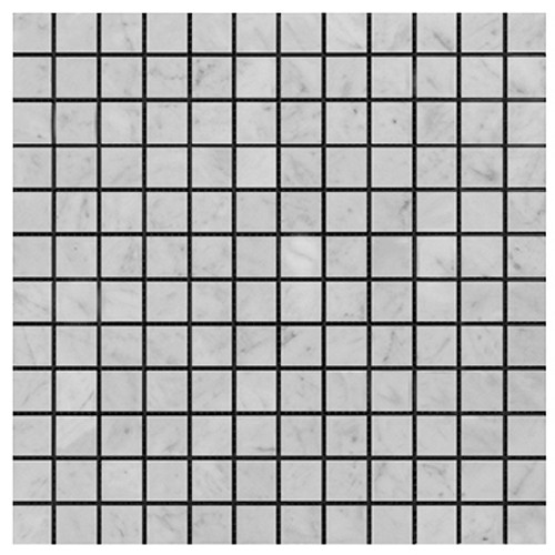 Carrara White 1"x1" Mosaic