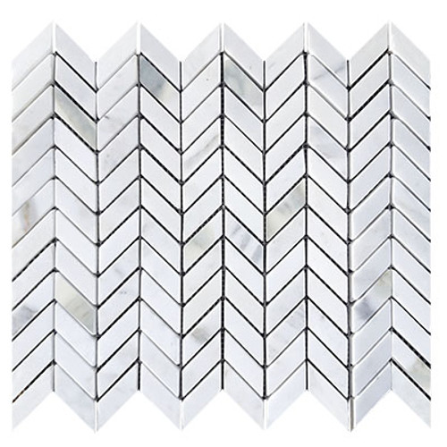 Calacatta Gold Mini Chevron Mosaic