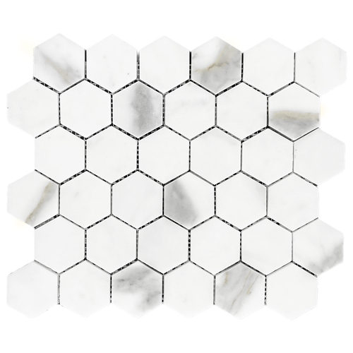 Calacatta Gold Hexagon 2" Mosaic