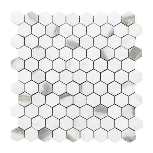 Calacatta Gold 1" Hexagon Mosaic